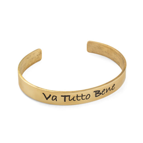 Bracciale Schiava Ottone con Incisione Personalizzata - immagine 3