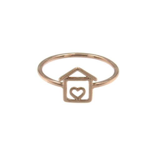 Anello casa cuore a filo