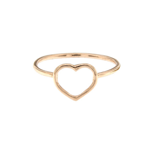 Anello cuore filo oro