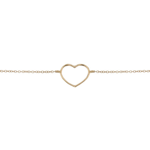 Bracciale catena cuore filo