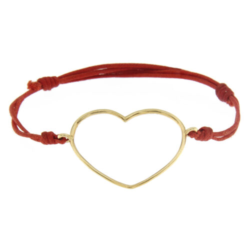Bracciale cordino cuore filo