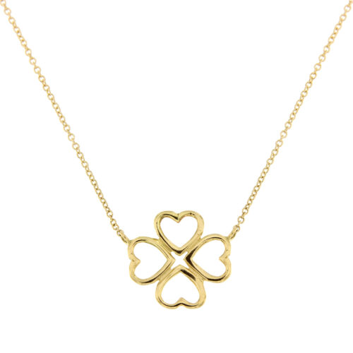 Collana quadrifoglio oro