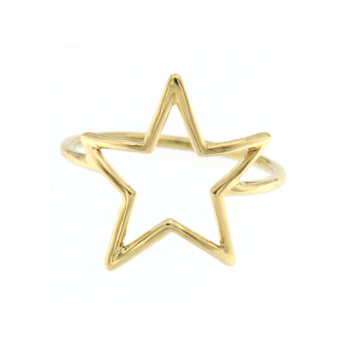 Anello stella filo piatto