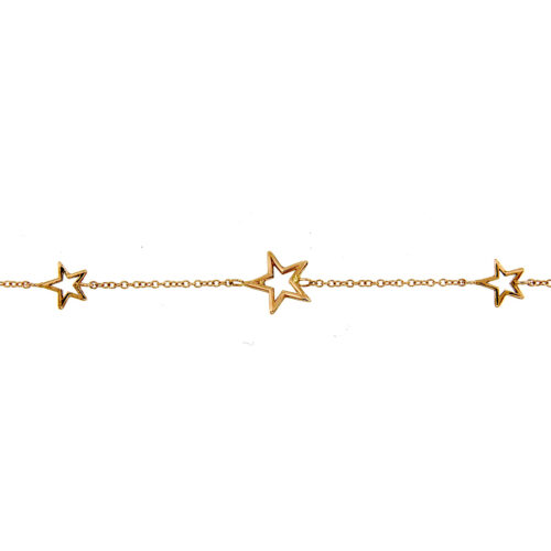 Bracciale catena 3 stelle a filo (piccolo) oro