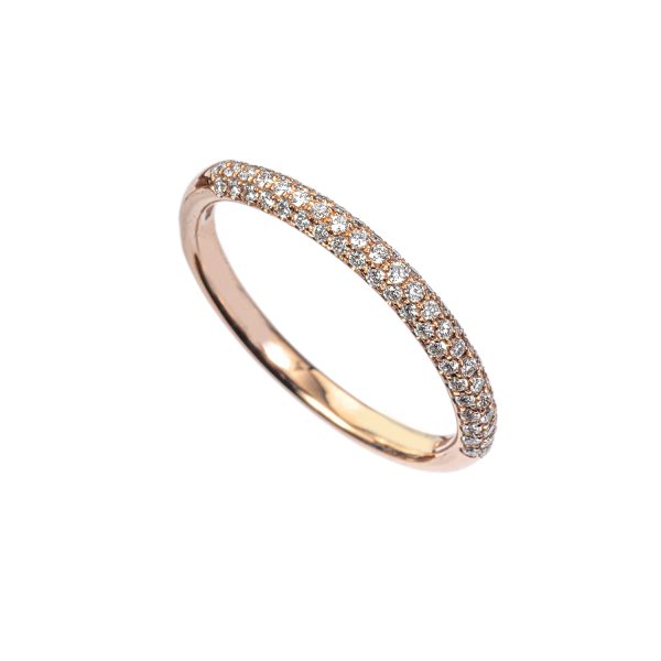 Anello Fedina Oro rosa Diamanti