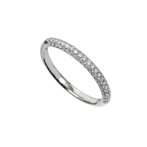 Anello Fedina Oro Bianco Diamanti