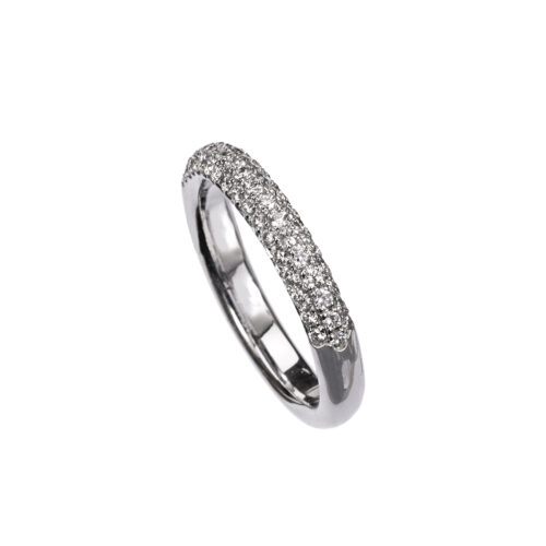 Anello Fedina Oro Bianco Diamanti 4