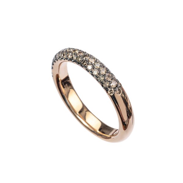 Anello Fedina Oro Rosa Diamanti 4