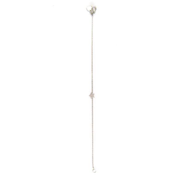 Bracciale Catenina Oro Bianco Stellina