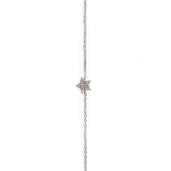 Bracciale Catenina Oro Bianco Stellina