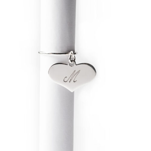 Anello Cuore con iniziale - immagine 2
