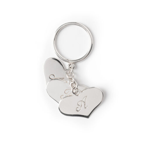 Anello Triplo Cuore con iniziale