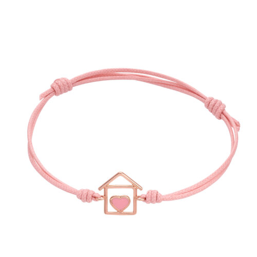 Bracciale casetta - cuore smaltato - immagine 2