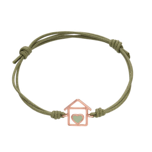 Bracciale casetta - cuore smaltato - immagine 3