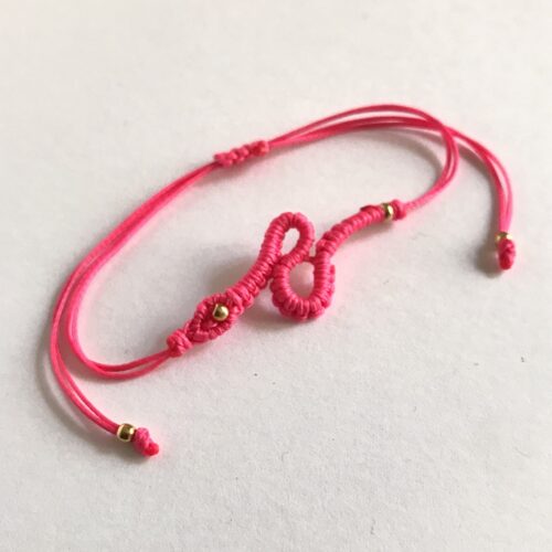 Bracciale Snake Macramè Fucsia