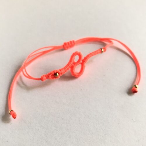 Bracciale Snake Macramè Arancio Fluo