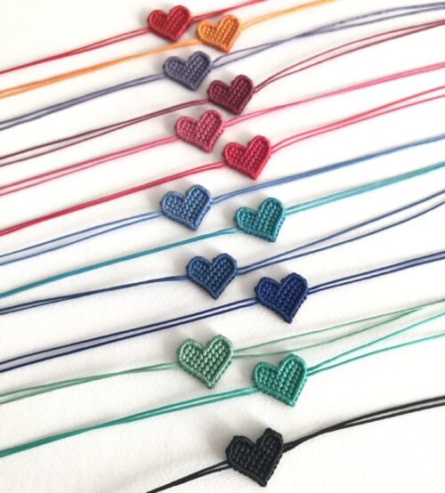 Bracciale cuore macramè - immagine 2