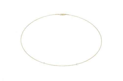 Basic collana 1 giro 2 pietre