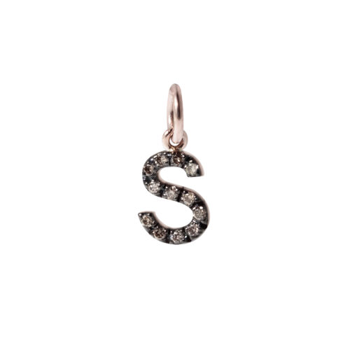 Pendente oro rosa 750 con diamanti brown Ct 0,05