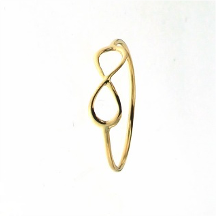 Anello con elemento a forma di infinito ricavato a filo