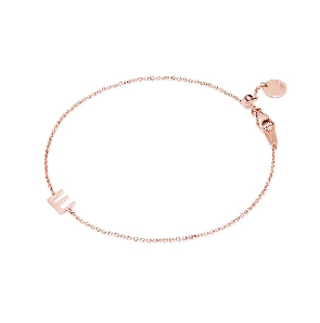 Bracciale della collezione Alphabet con lettera passante a scelta