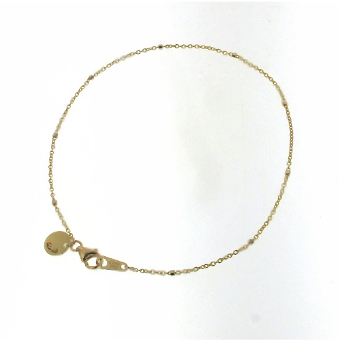 Bracciale della collezione Mood con catena saturno in oro giallo 18kt