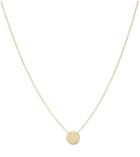 Collana in oro 18kt con cialdina tonda centrale