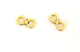Orecchini in oro 18kt con elemento a forma di infinito