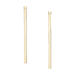 orecchini della collezione Storytelling con catena herringbone lucida in oro giallo 18kt
