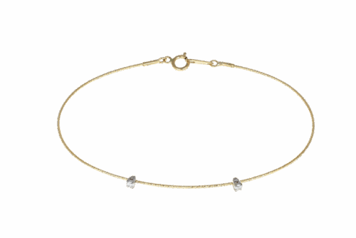 Basic bracciale 1 giro 2 pietre