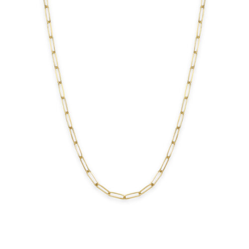 Collana catena paperclip leggera da 42 cm