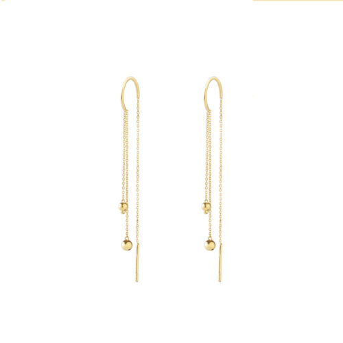 Orecchino con sfere lucide