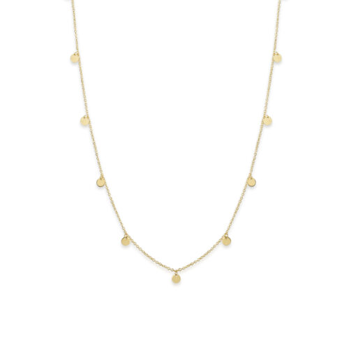 Collana con pajettes lucide pendenti